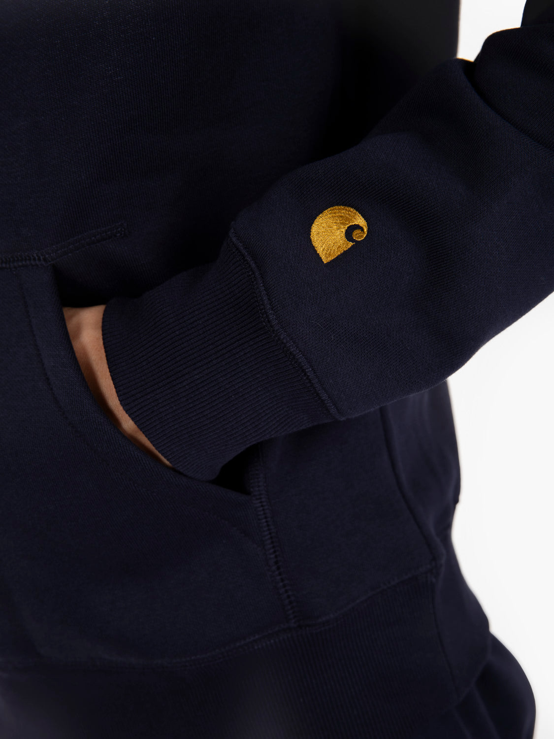 Hooded Chase sweat dark navy / gold