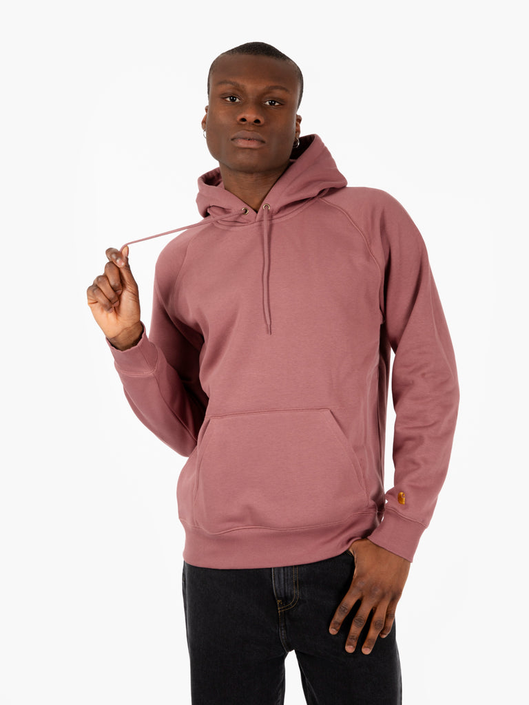 Carhartt WIP - Hooded chase sweat dusky pink / gold