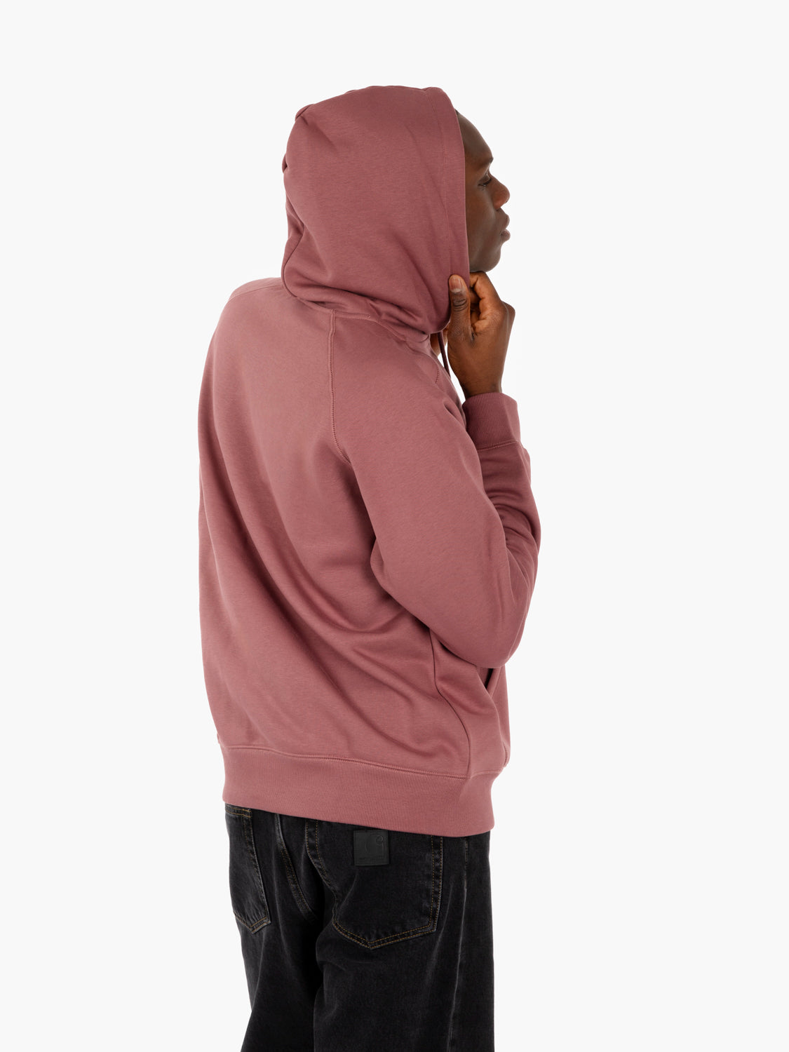 Hooded chase sweat dusky pink / gold