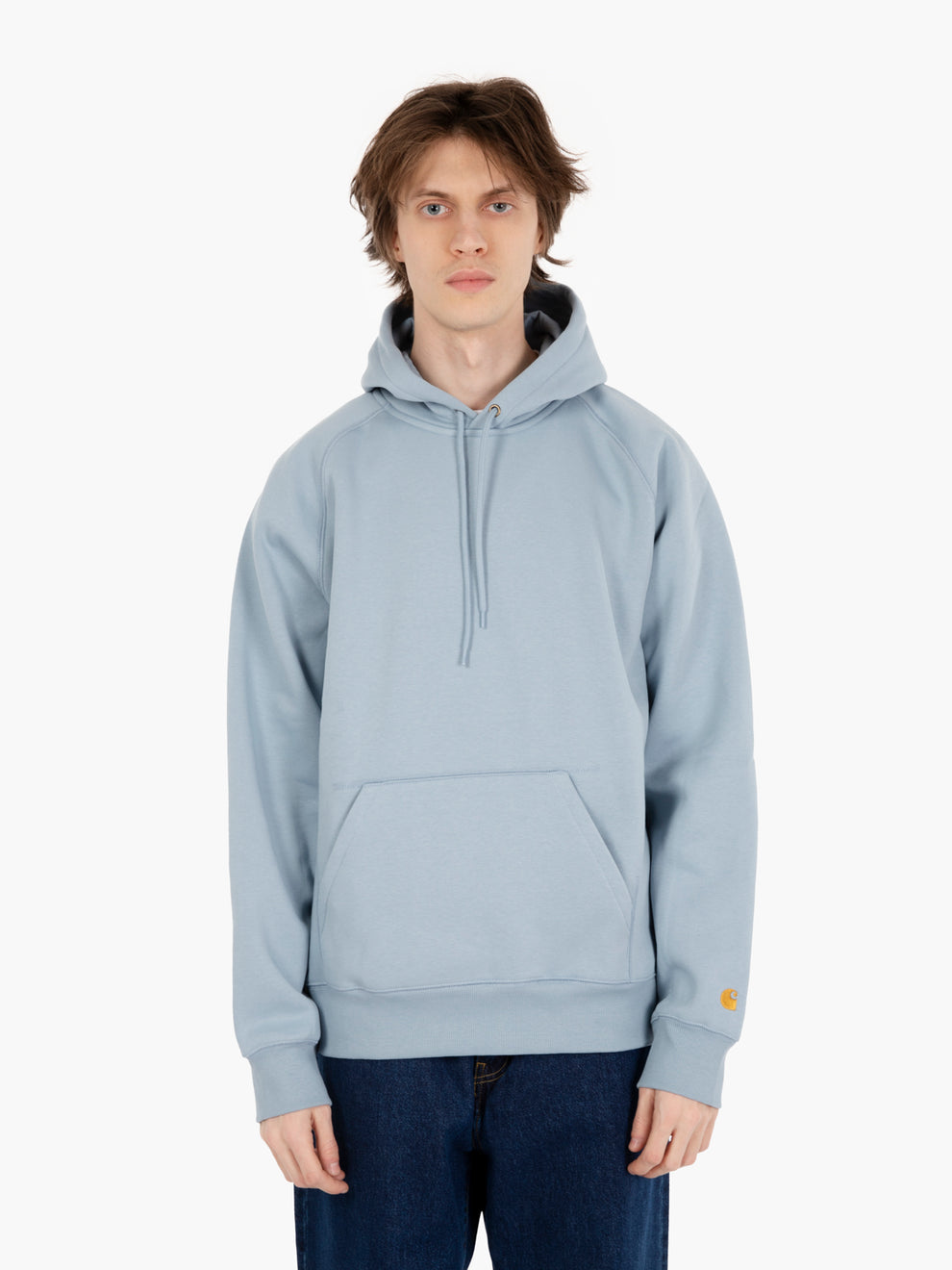 Hooded Chase sweat frosted blue / gold 