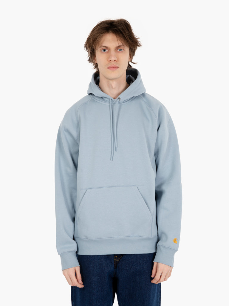 Carhartt WIP - Hooded Chase sweat frosted blue / gold