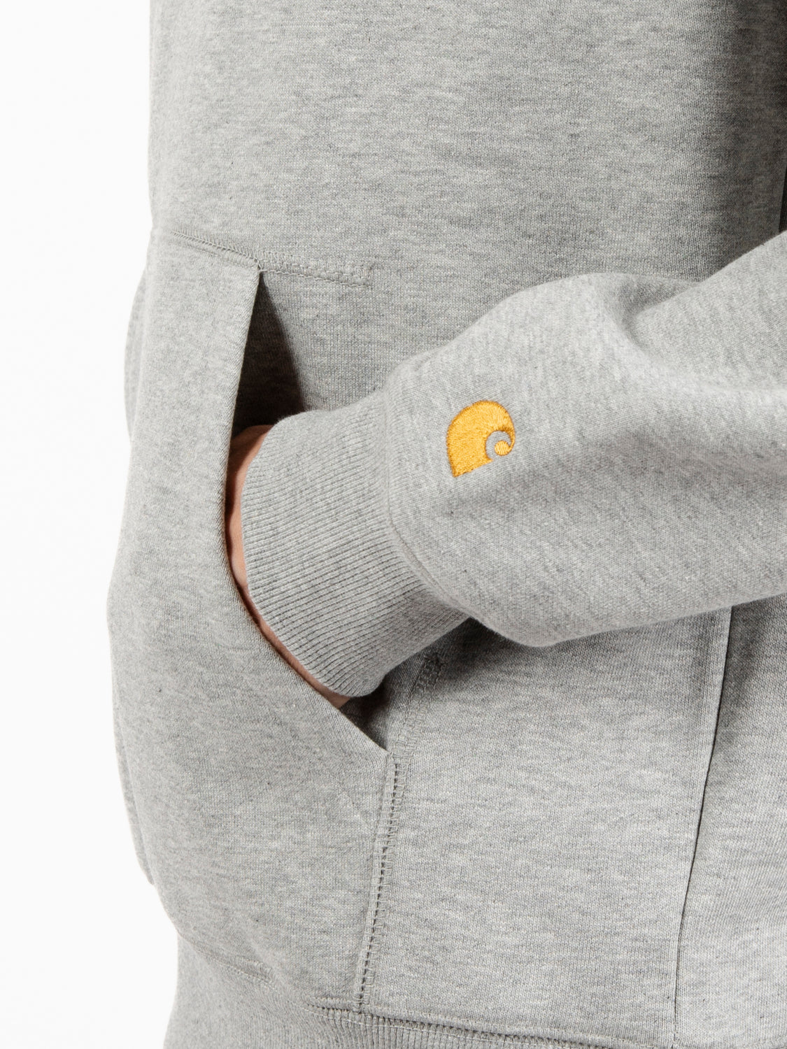 Hooded Chase sweat grey heather / gold