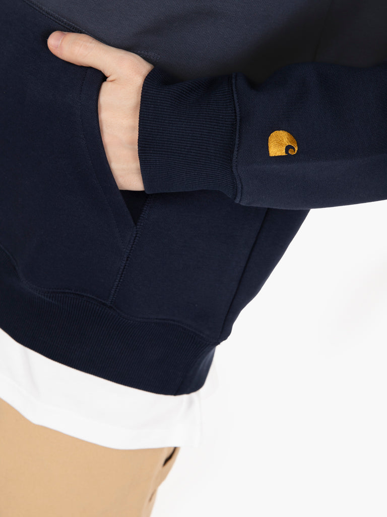 Carhartt WIP - Hooded Chase sweat mizar / gold