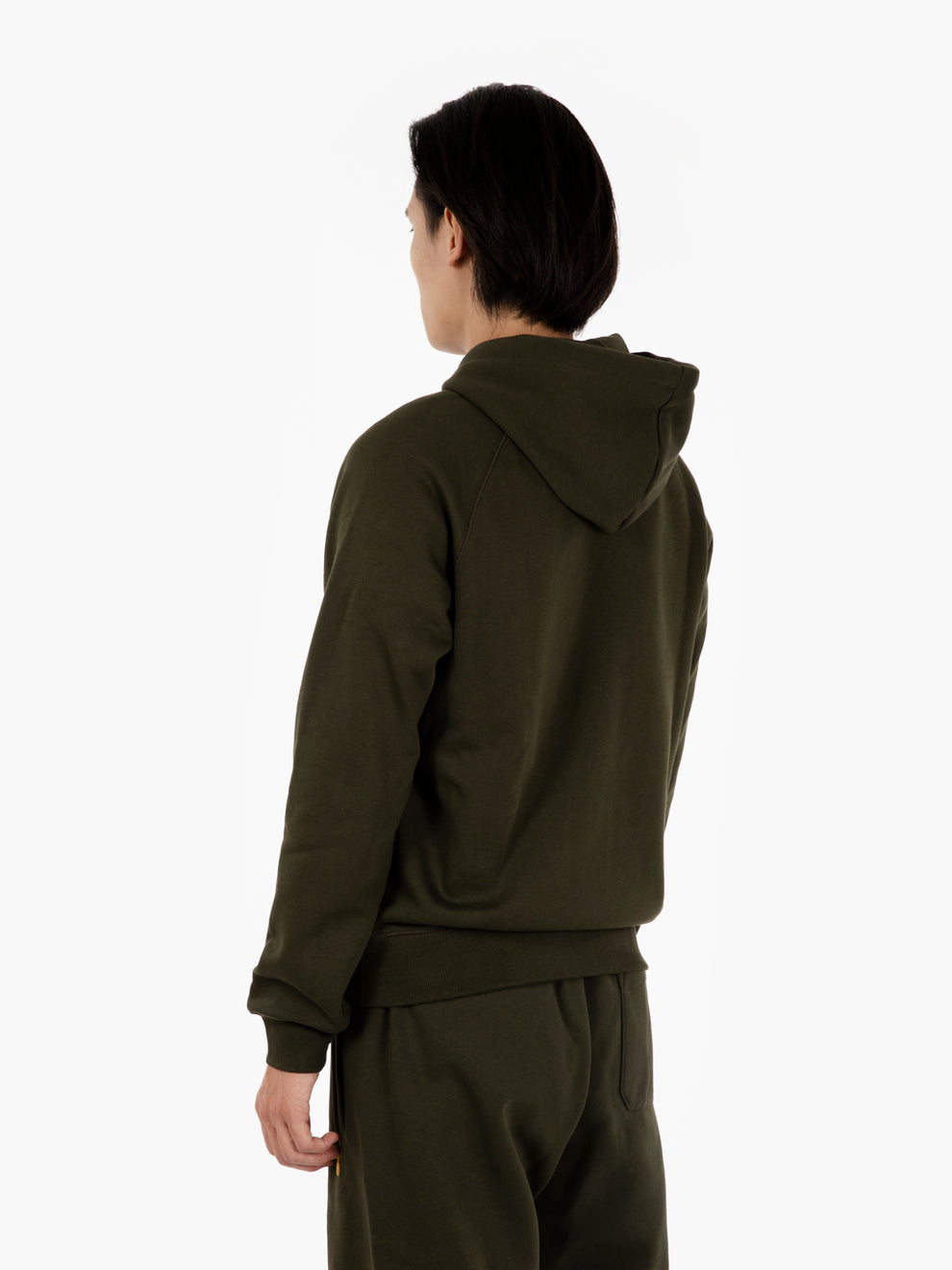 Hooded Chase Sweat olive / gold