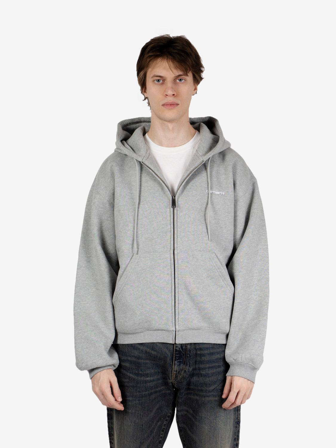 Hooded Ebbert jacket grey heather / white