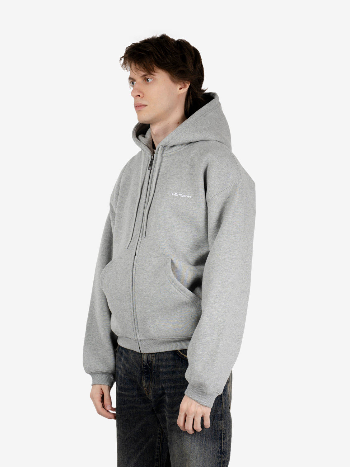 Hooded Ebbert jacket grey heather / white