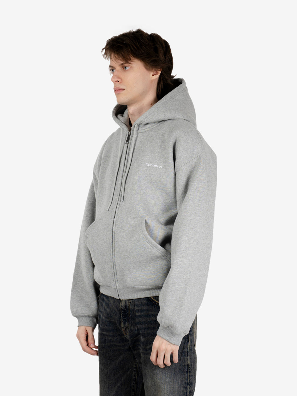 Hooded Ebbert jacket grey heather / white