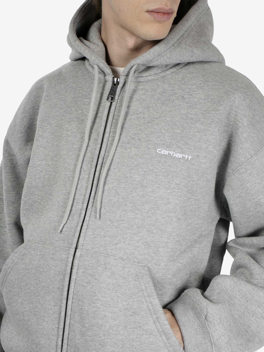 Hooded Ebbert jacket grey heather / white