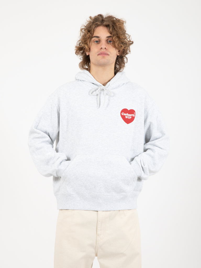 Carhartt WIP - Hooded heart sweat ash heather