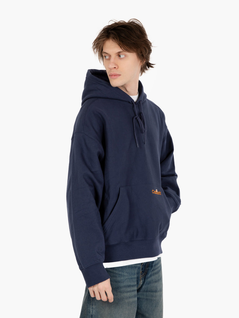 Carhartt WIP - Hooded Label Script sweat blue