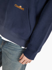 Carhartt WIP - Hooded Label Script sweat blue