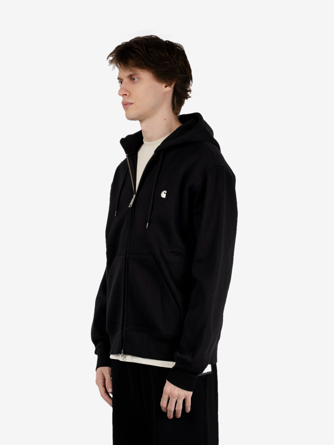 Hooded Mack jacket black / wax
