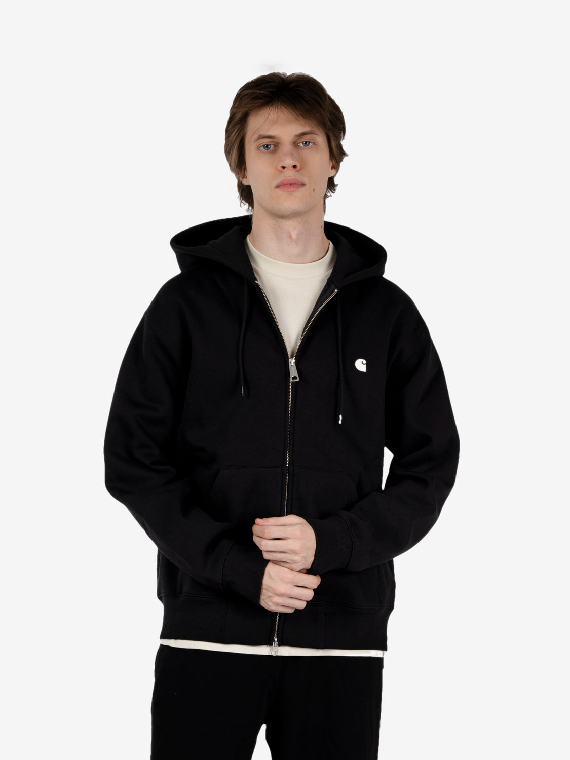 Hooded Mack jacket black / wax