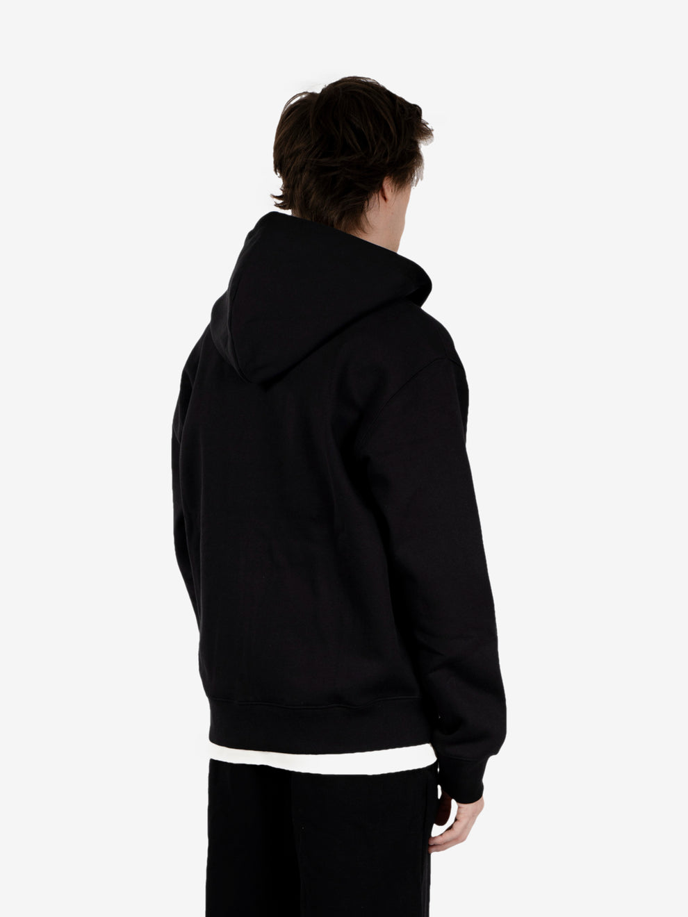 Hooded Mack jacket black / wax