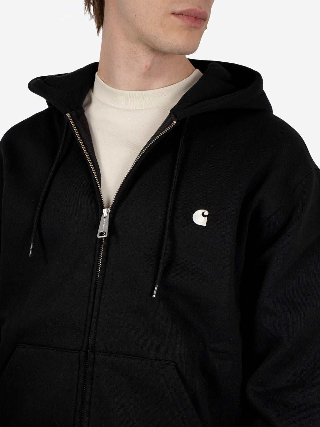 Hooded Mack jacket black / wax