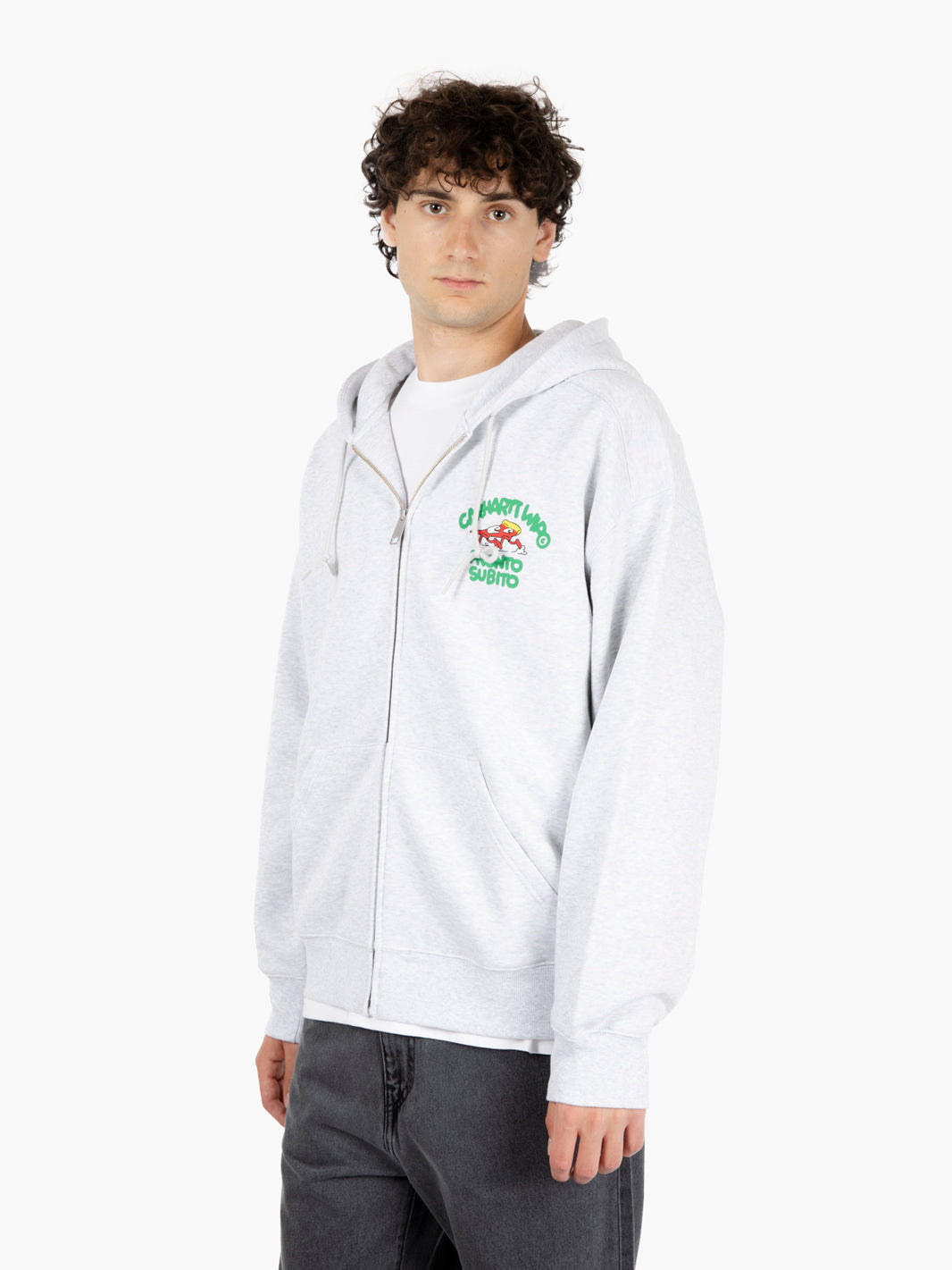 Hooded Pronto sweat jacket ash heather 