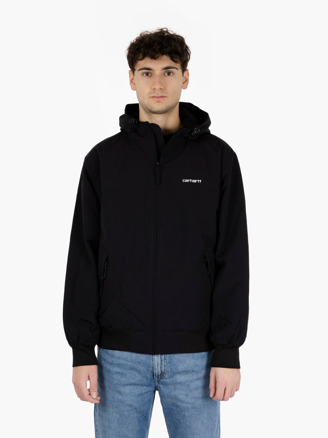 Hooded Sail Jacket black / white 