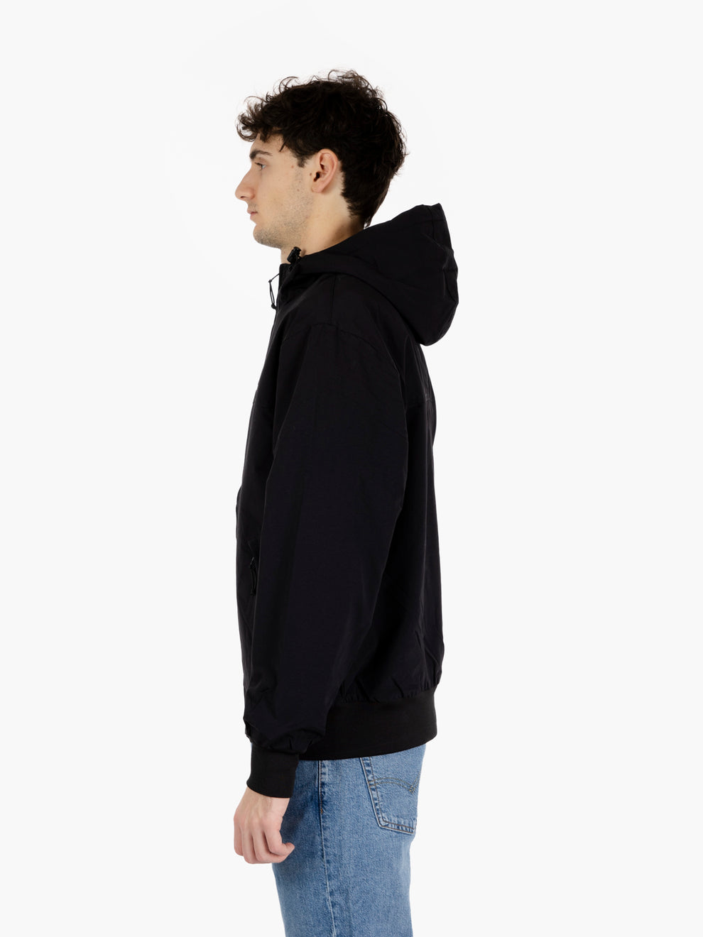 Hooded Sail Jacket black / white 