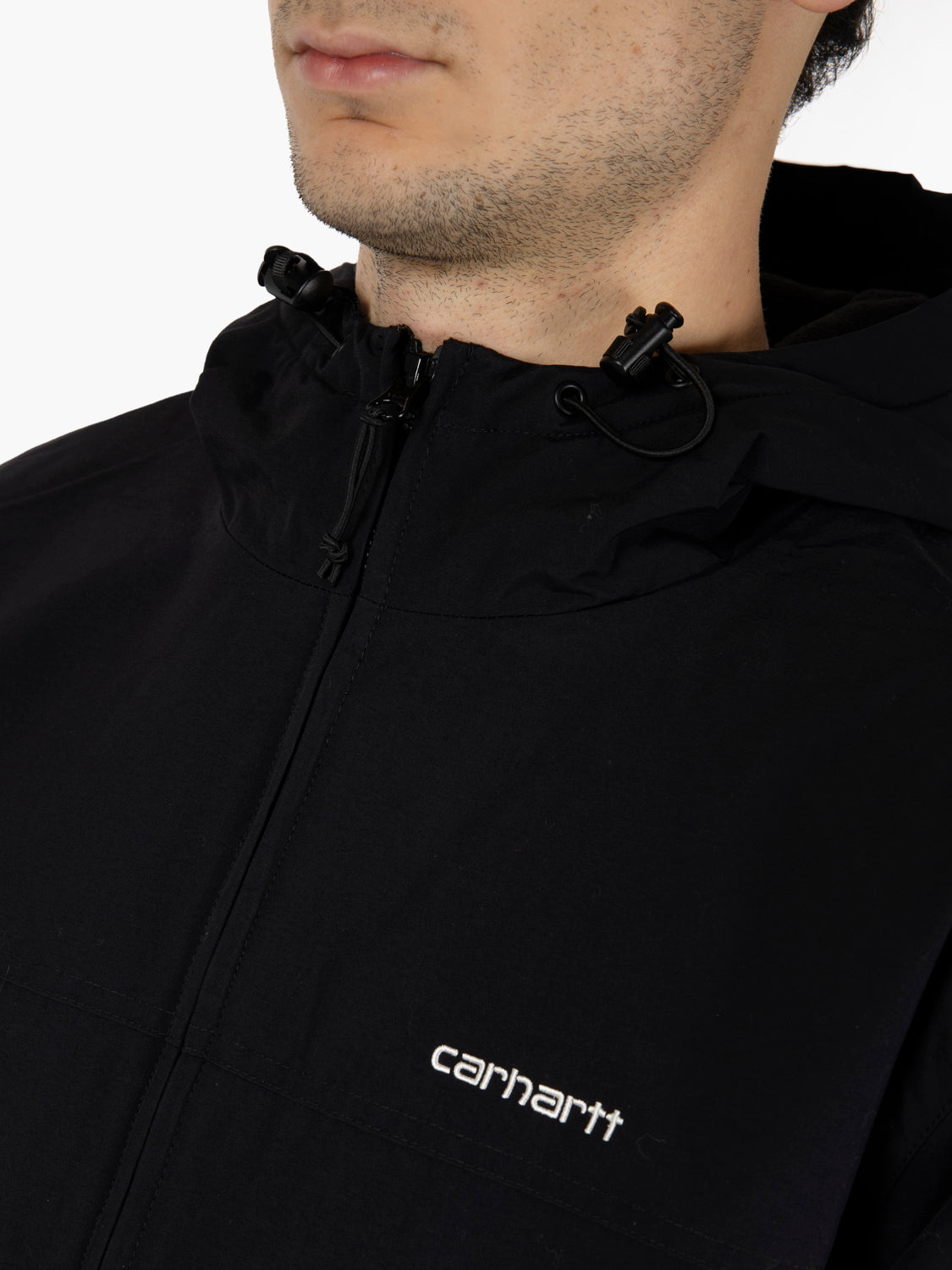 Hooded Sail Jacket black / white 