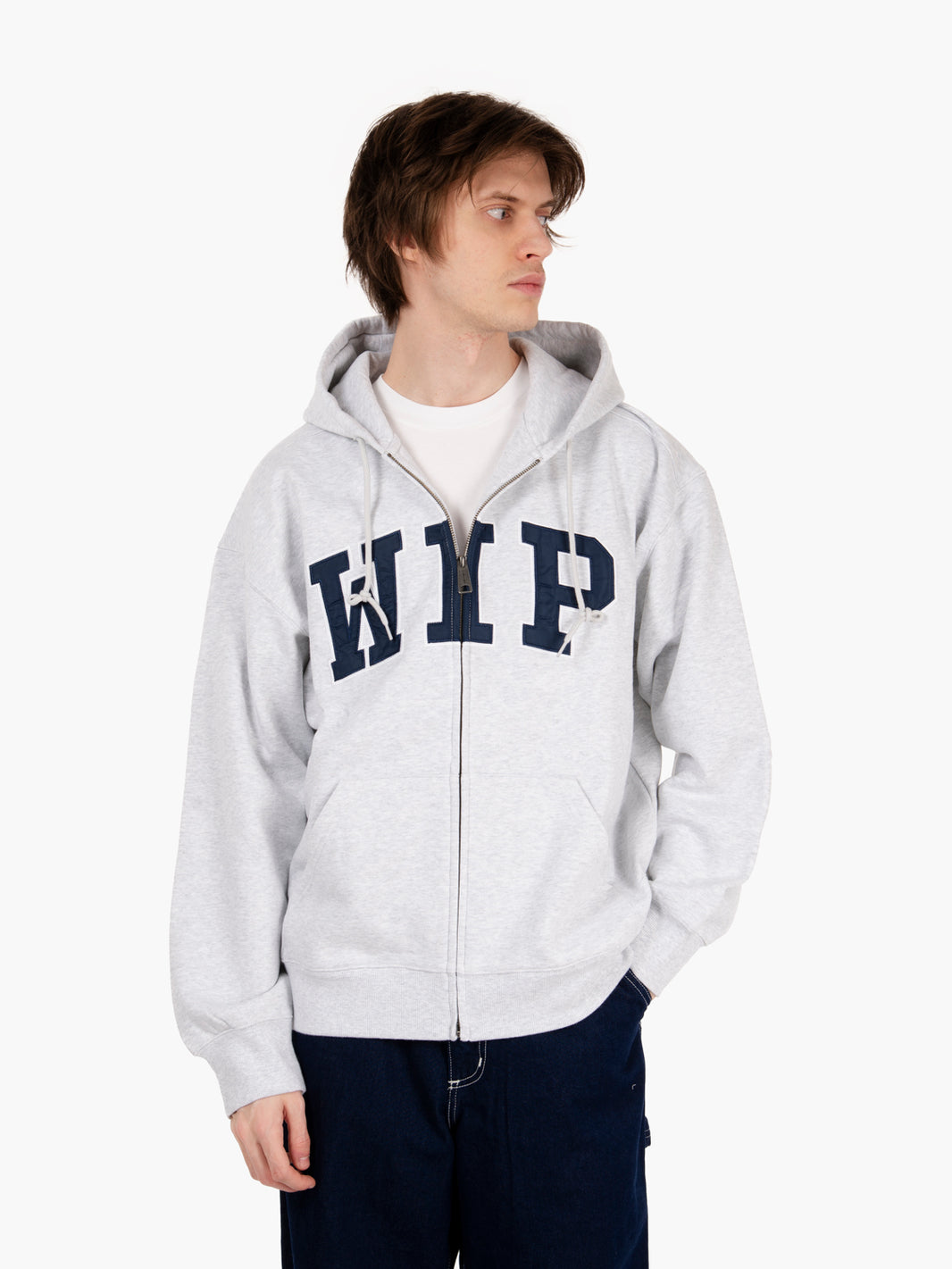 Hooded WIP sweat jacket ash heather