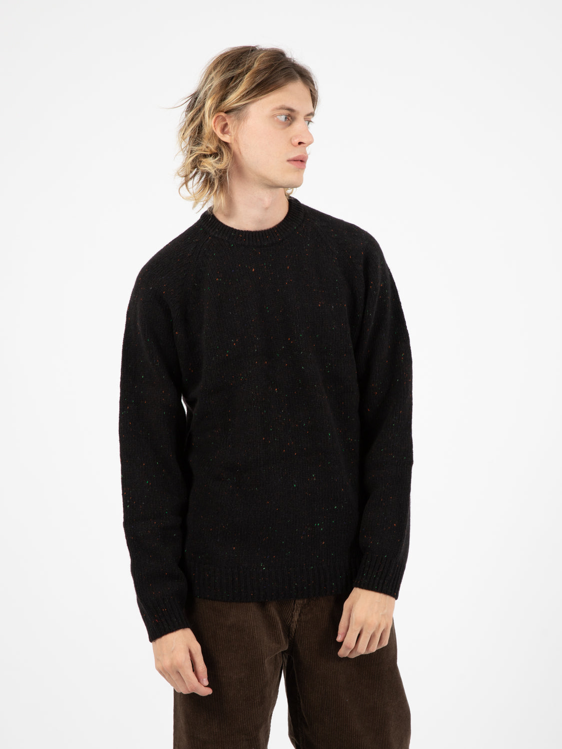 Knits Crewneck Speckled black