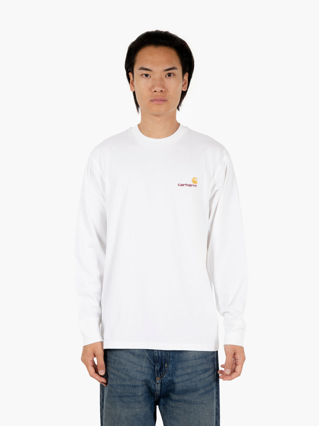 L/S American Script t-shirt white 