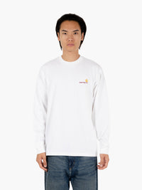 L/S American Script t-shirt white 