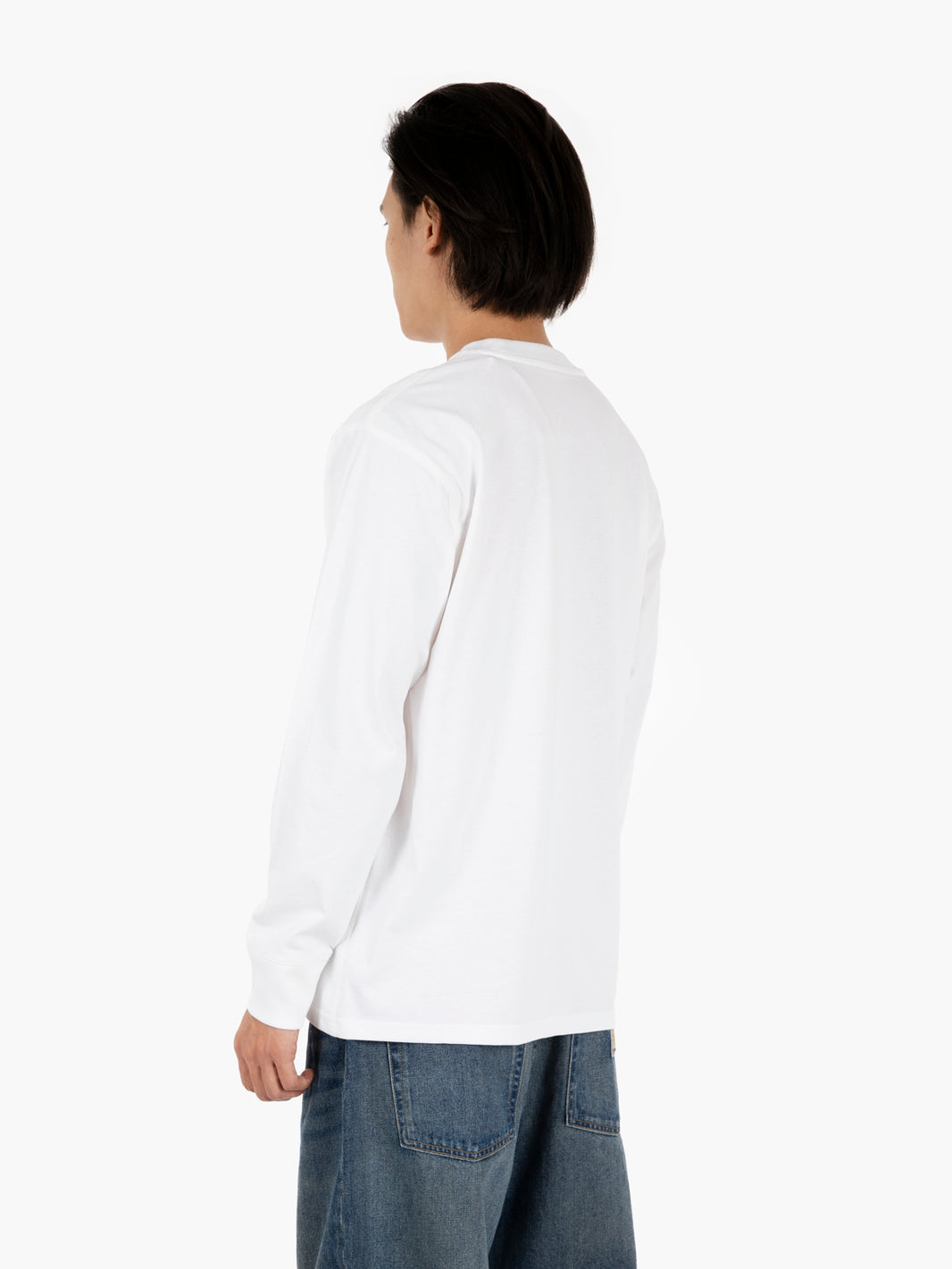 L/S American Script t-shirt white 