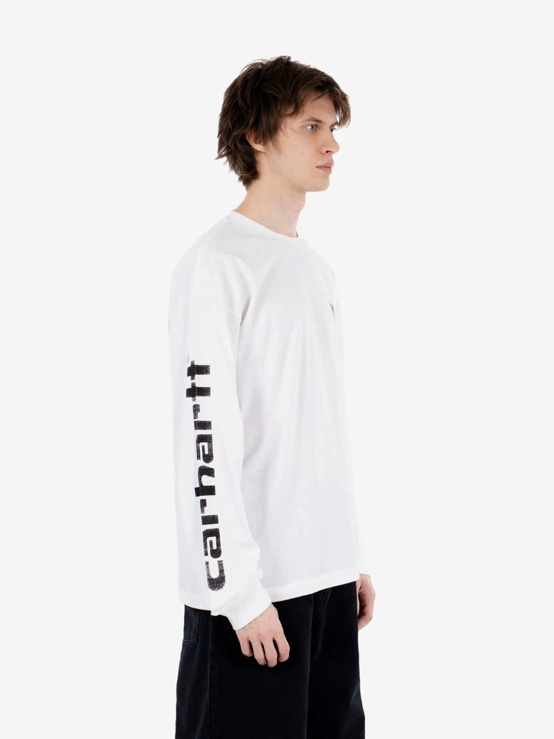 Carhartt WIP - L/S Archive Script t-shirt white | STIMM