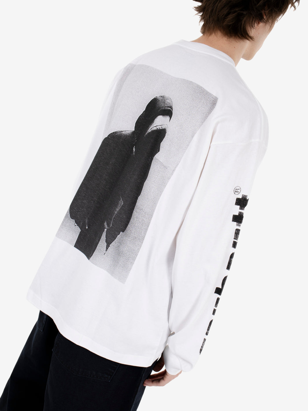 L/S Archive Script t-shirt white