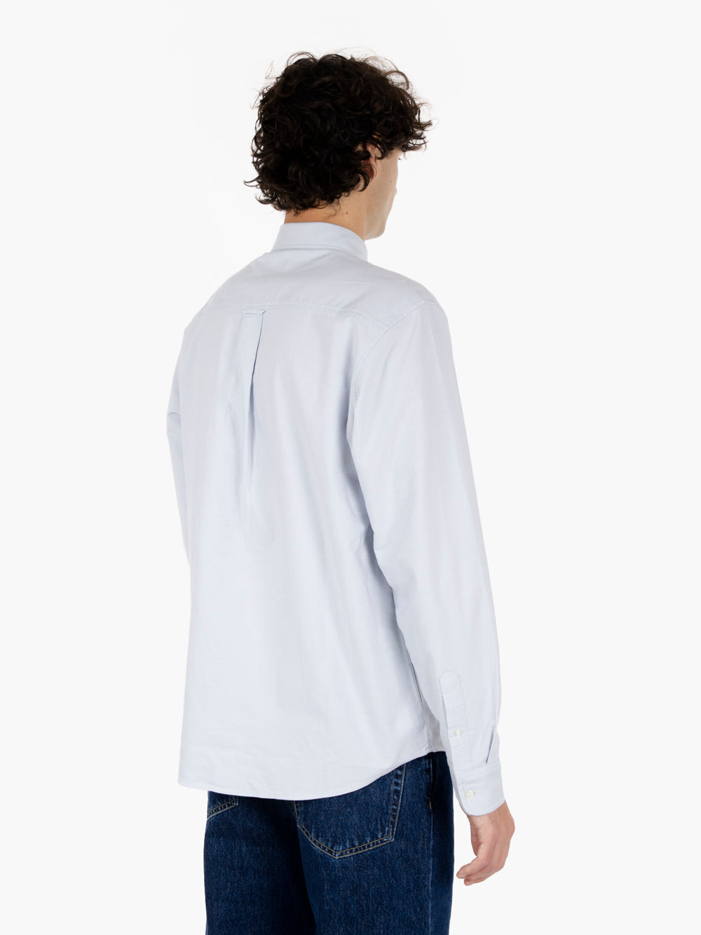 L/S C-Logo Shirt blue fog / white