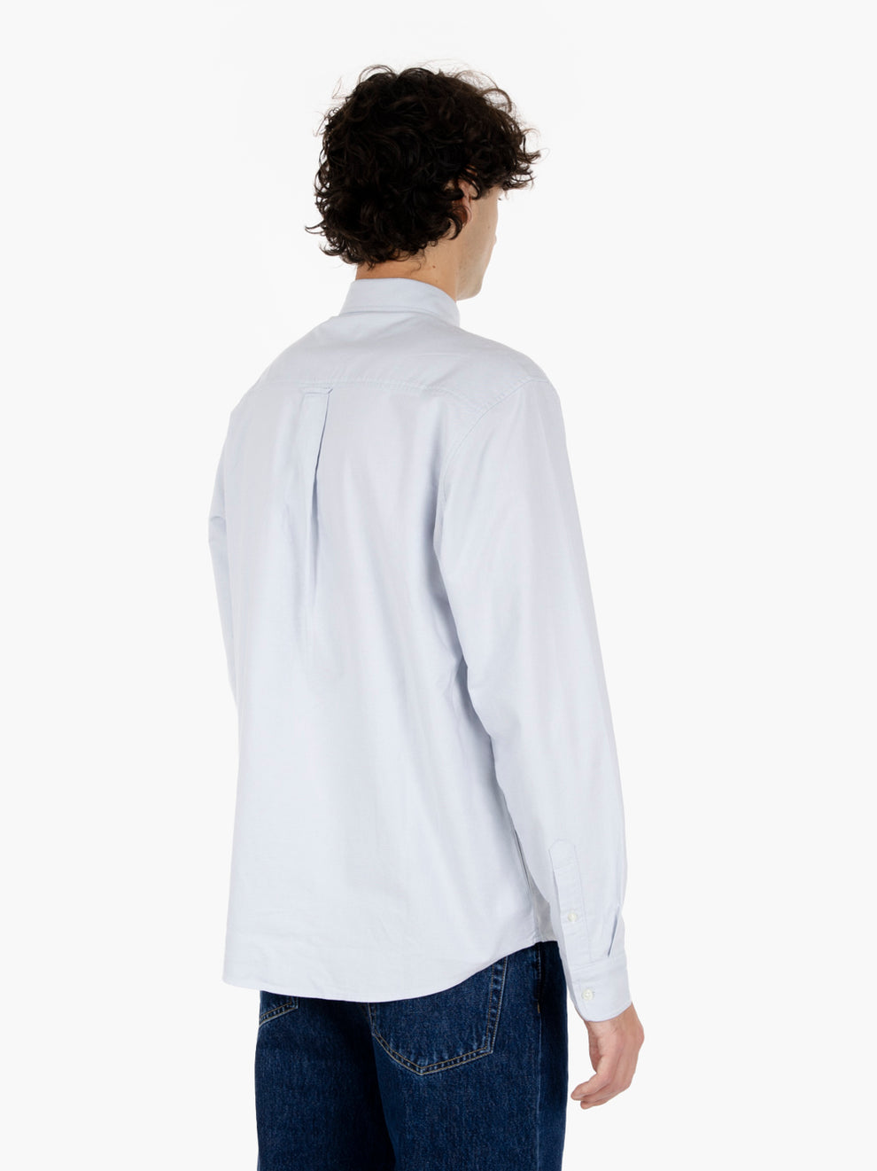 L/S C-Logo Shirt blue fog / white