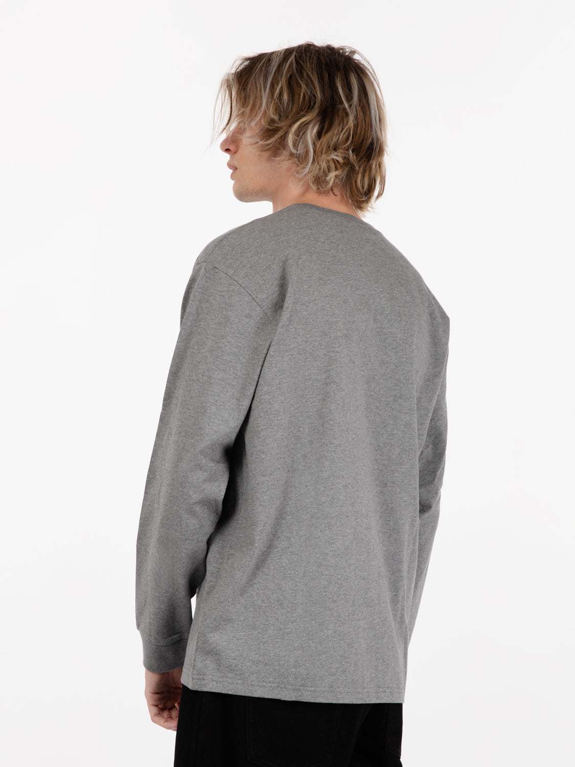 L/S Chase T-Shirt dark grey heather / gold