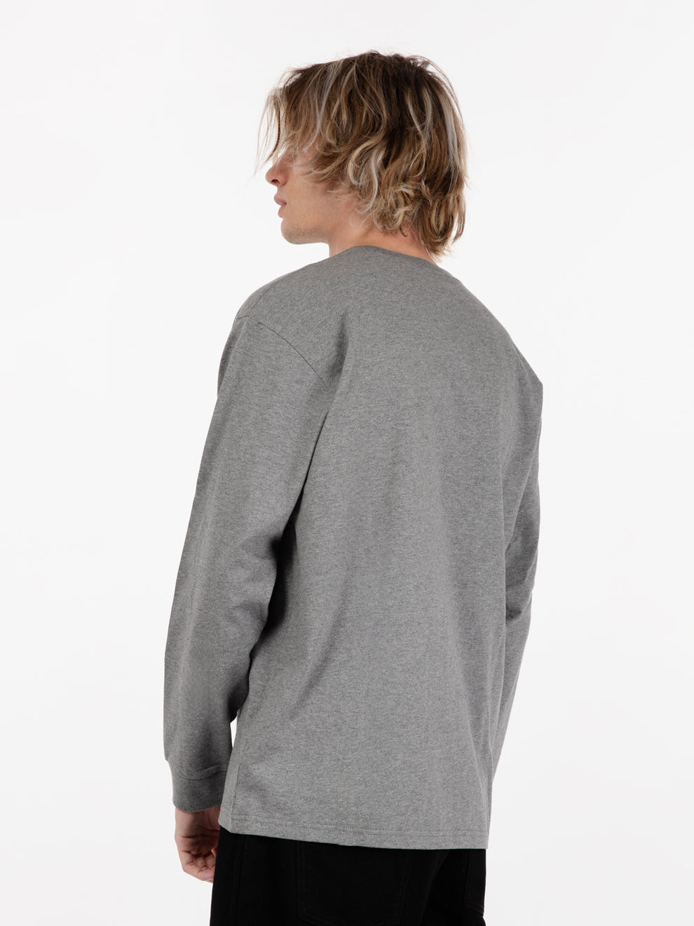L/S Chase T-Shirt dark grey heather / gold