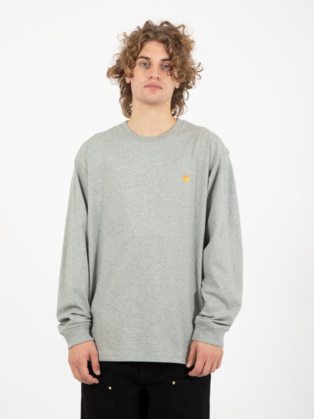 L/S Chase T-Shirt grey heather / gold
