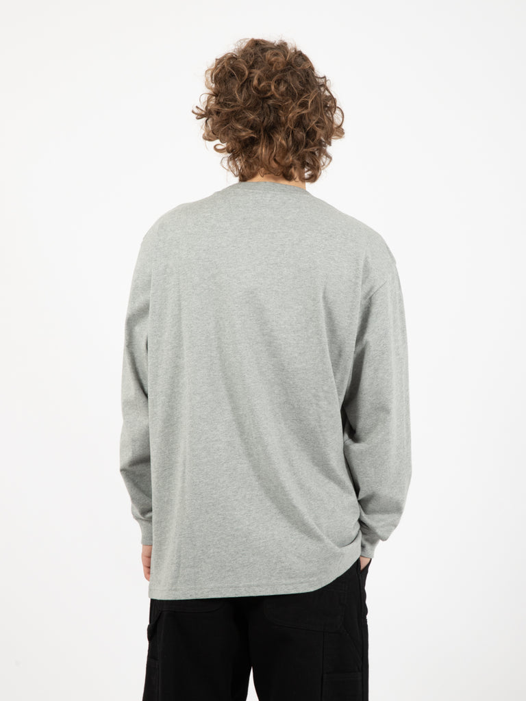 Carhartt WIP - L/S Chase T-Shirt grey heather / gold