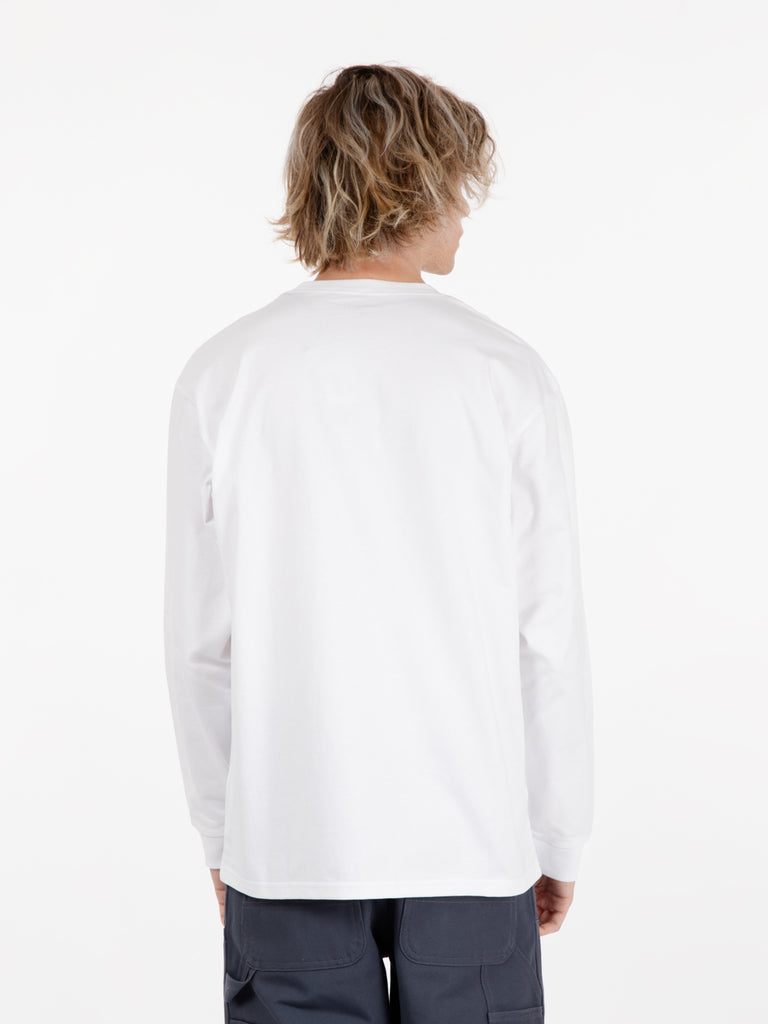 Carhartt WIP - L/S Chase T-Shirt white / gold