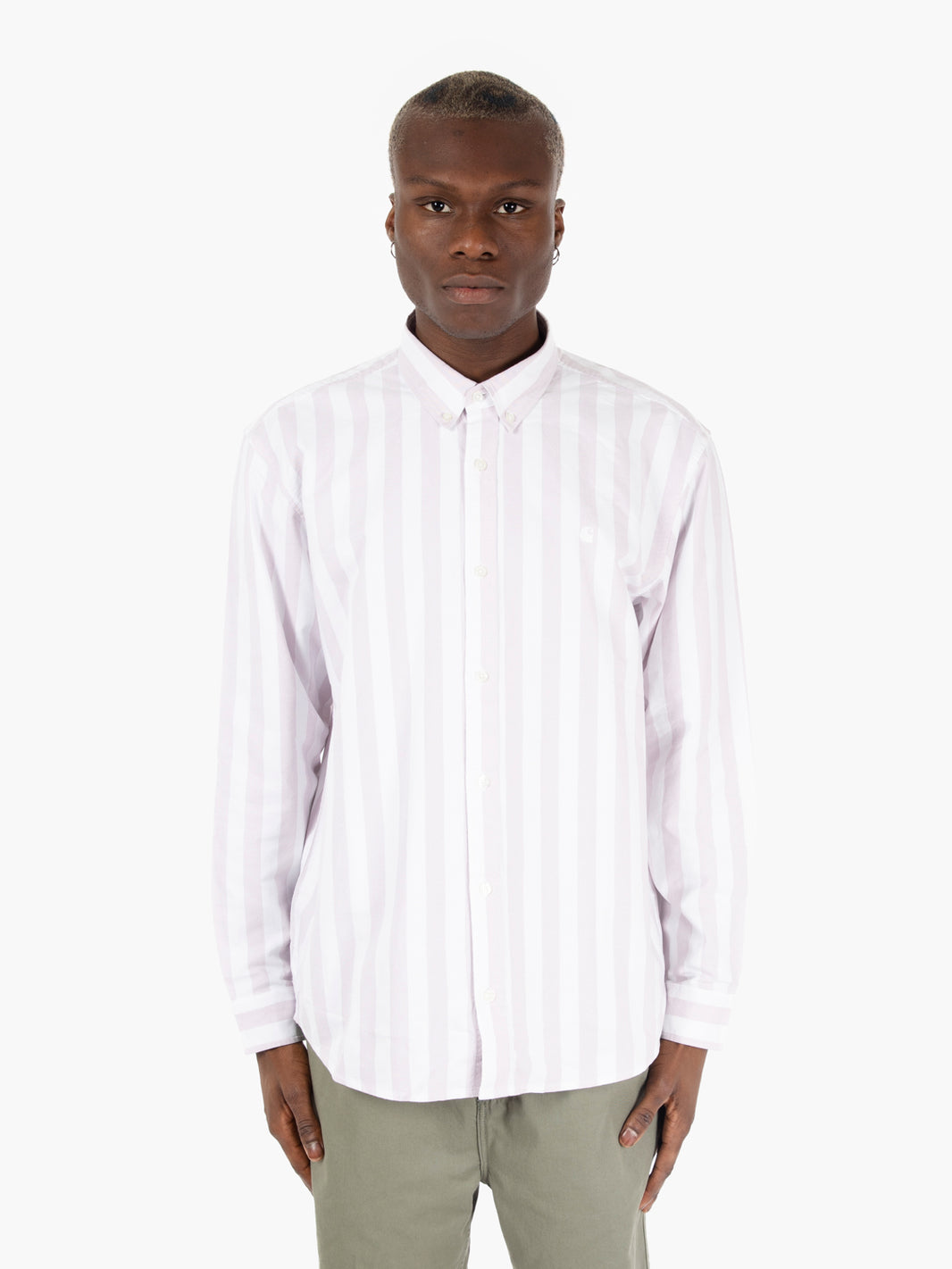 L/S Dillion shirt hortensia / white