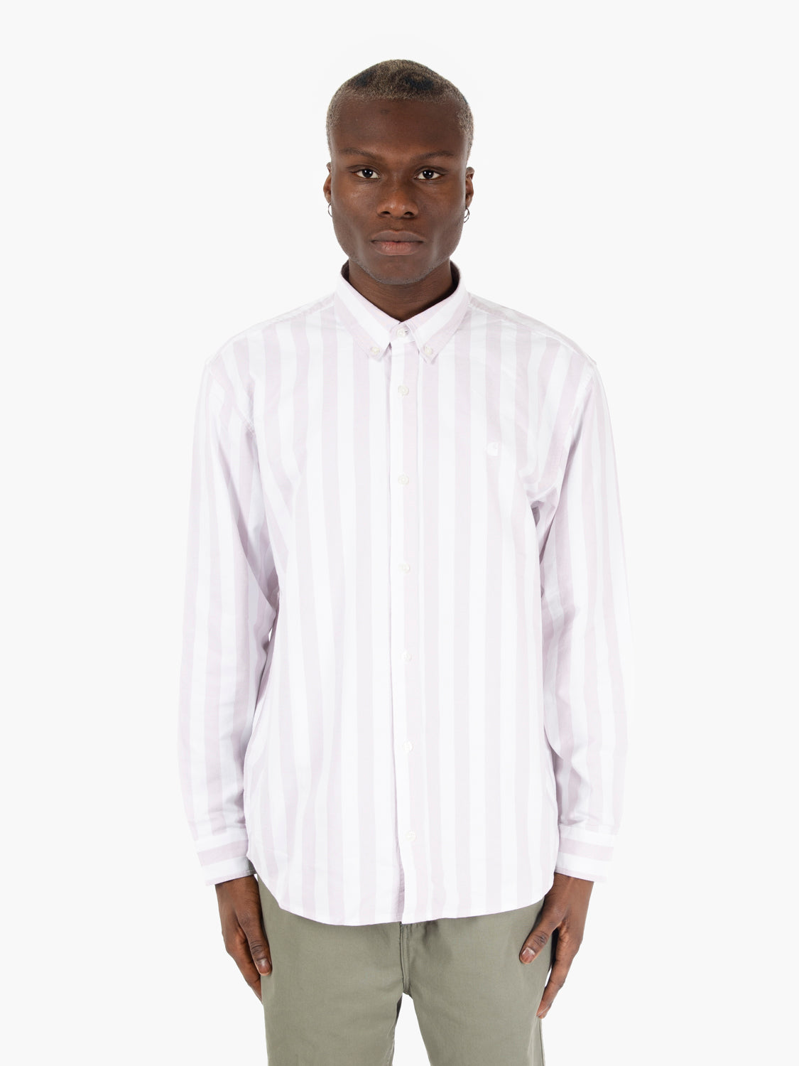 L/S Dillion shirt hortensia / white