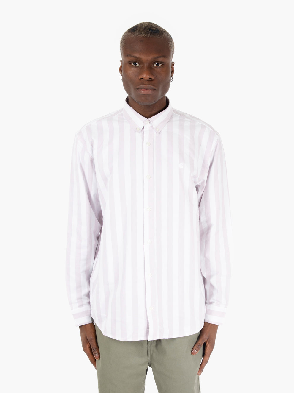 L/S Dillion shirt hortensia / white