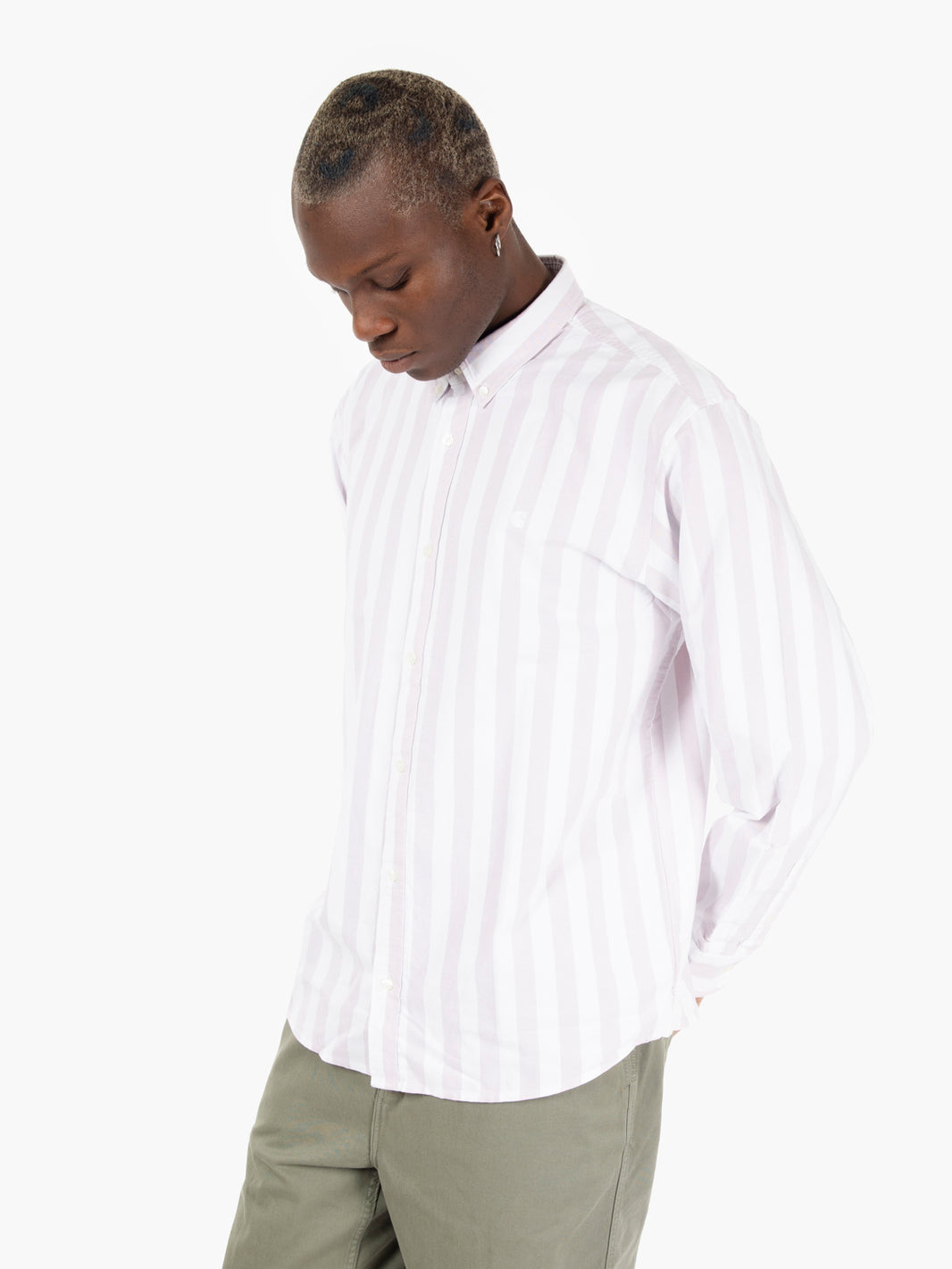 L/S Dillion shirt hortensia / white