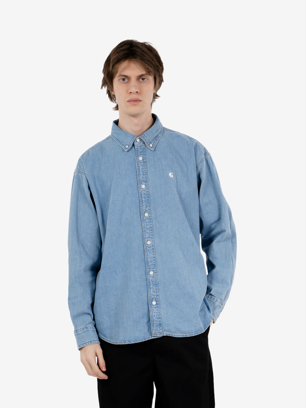 L/S Lucas Shirt blue bleached