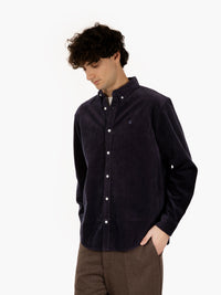 L/S Madison cord shirt dark navy