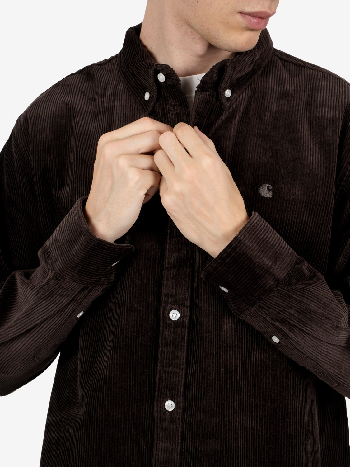 L/S MADISON CORD SHIRT TOBACCO I029958.47XX.03