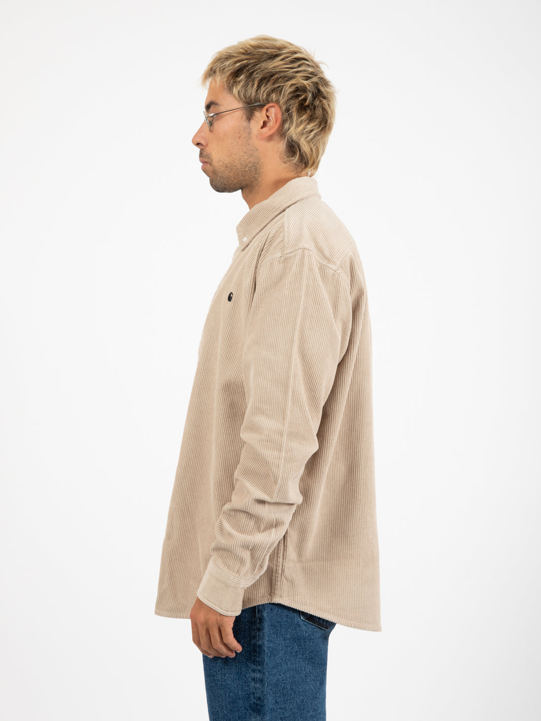 L/S Madison Cord Shirt wall / black 