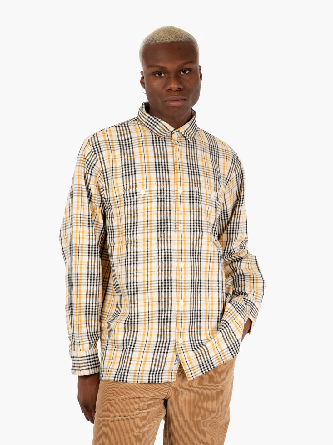 L/S Mandlik shirt check / natural 