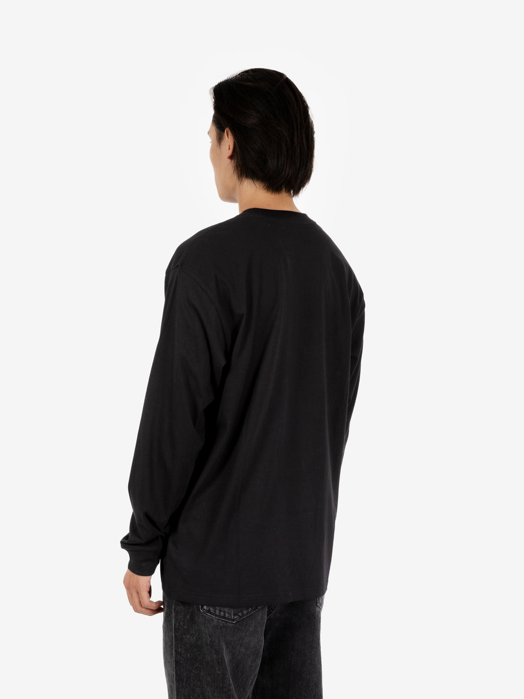 L/S Pocket Heart t-shirt black / red