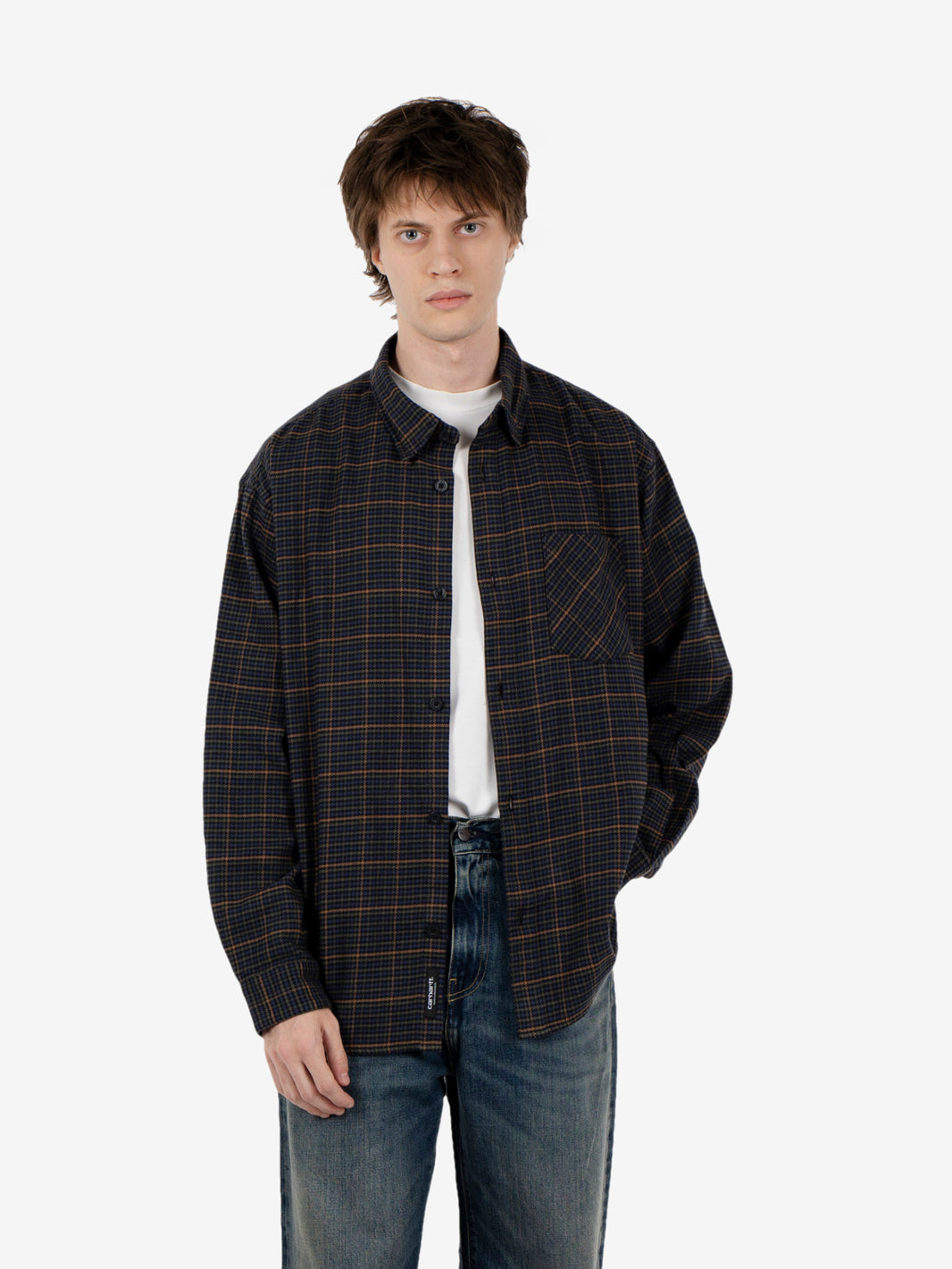 L/S Todrick shirt todrick houndstooth / blue