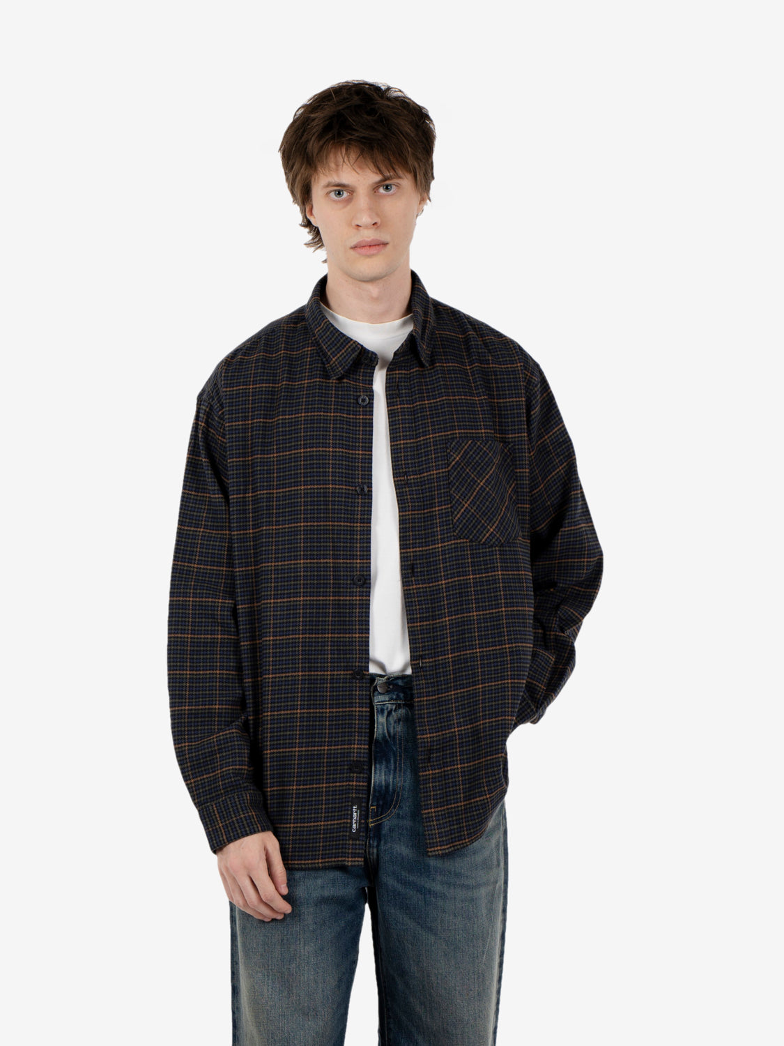 L/S Todrick shirt todrick houndstooth / blue
