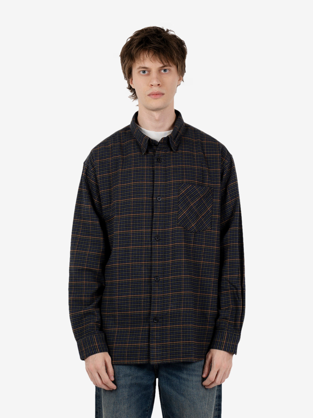 L/S Todrick shirt todrick houndstooth / blue